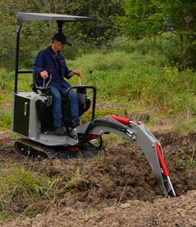 Rupsgraafmachine met bak van 8' TS8100